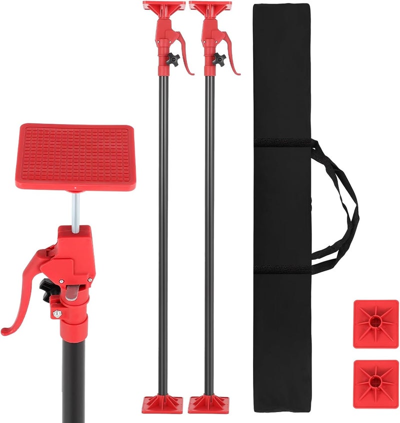 Dollate Cabinet Jack Support Pole, 45"-114" Drywall Lifts Support Poles Adjustable for Drywall Lifts Installing Cabinet, Drywall Jack, Cargo Bars with 154 Lbs Capacity 2-Pack - Image 1